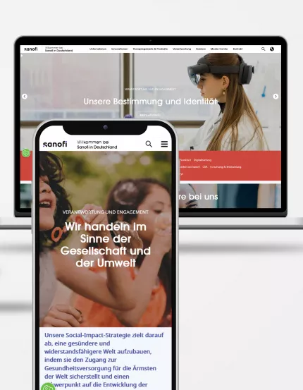 sanofi-aventis-webseite-auf-macbook-und-iphone-zeigen-ecommerce-leistung-in-farbenfrohen-design