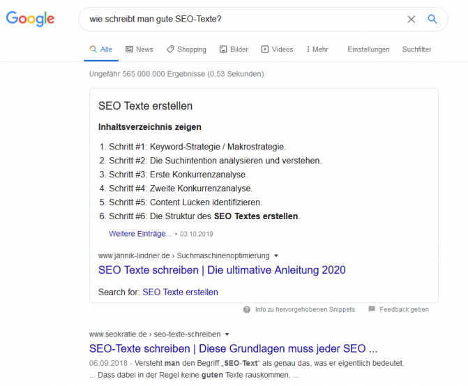 seo-texte featured-snippet
