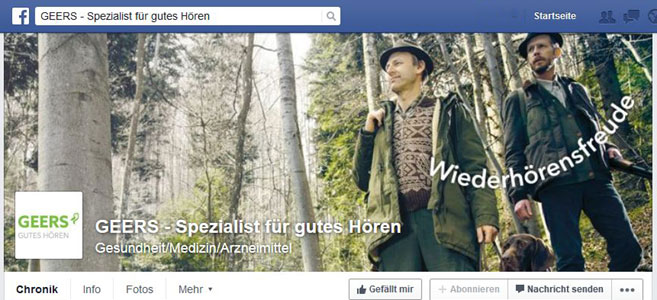 Facebookmarketing für die Firma GEERS Hörakustik.